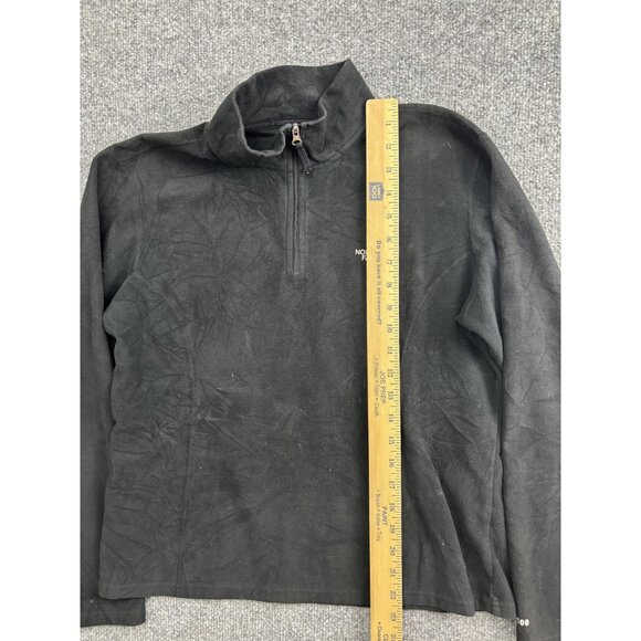North Face Sweater Womens Large Black TKA 100 Fleece Quarter Zip Pullover - Picture 4 of 9